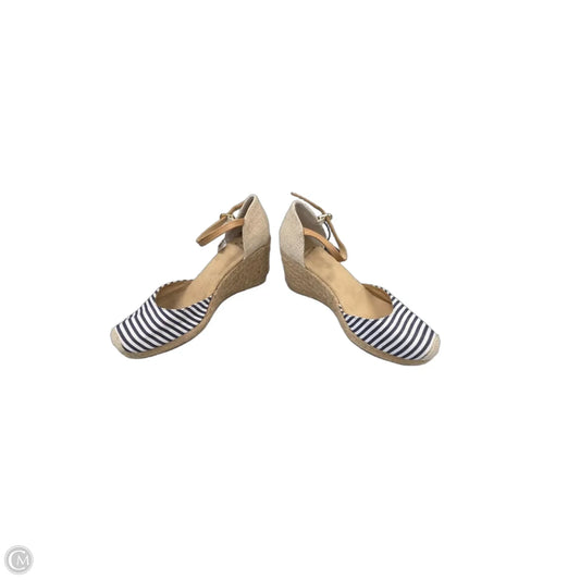 Shoes Heels Wedge By White Mountain In Striped Pattern, Size: 9