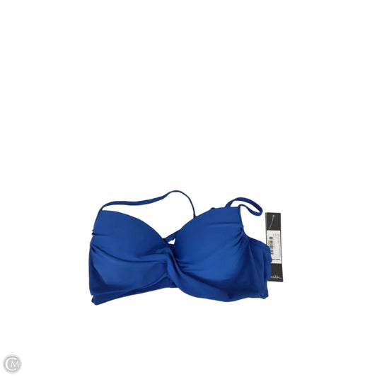 Swimsuit Top By Nicole Miller In Blue, Size: S