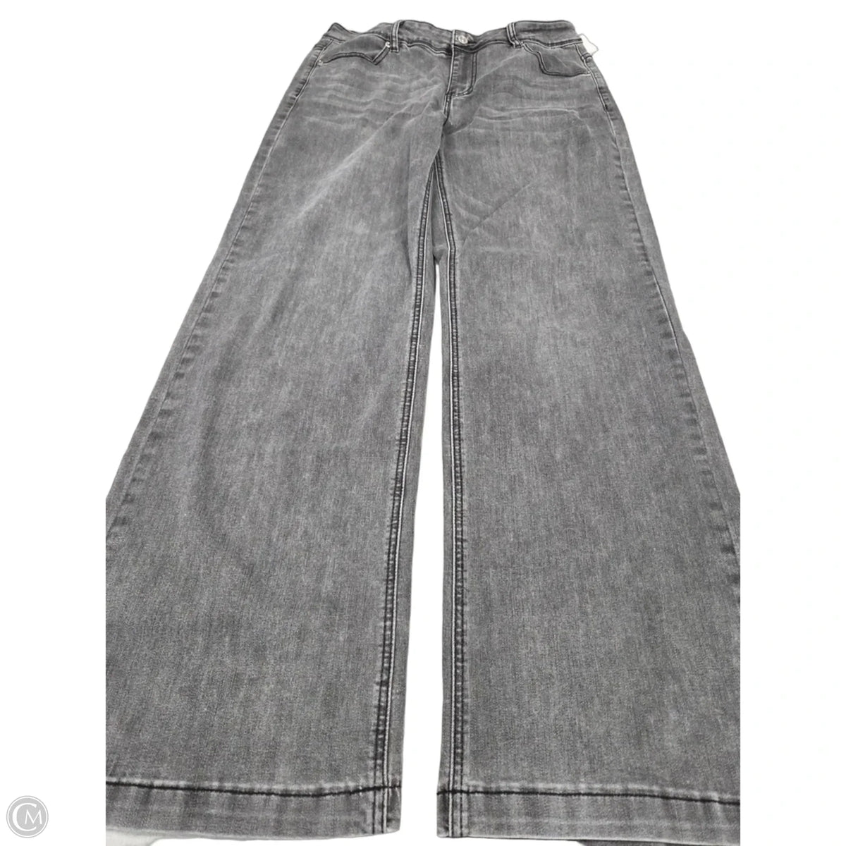 Jeans Flared By Cmf In Grey Denim, Size: 10