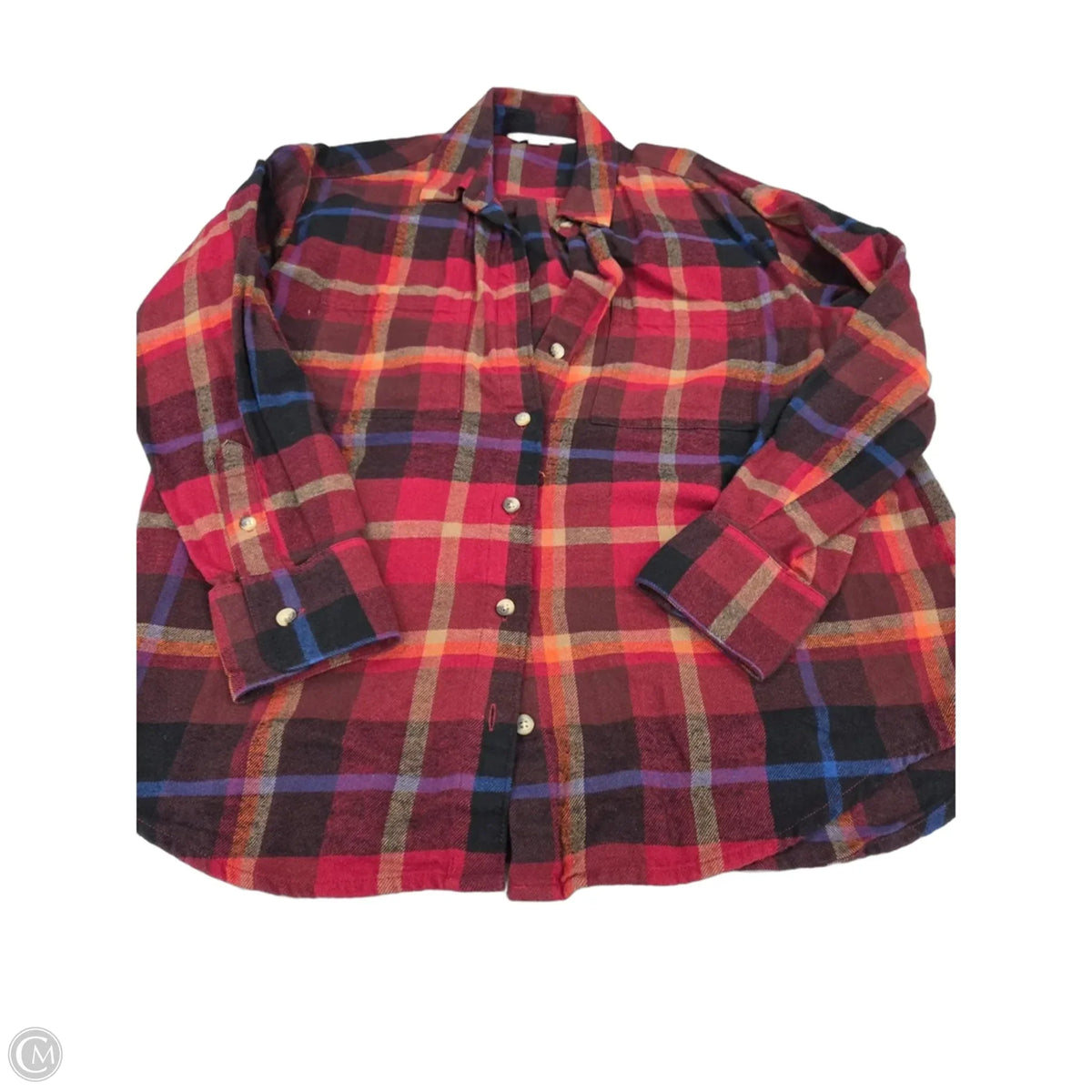 Top Long Sleeve By Old Navy In Black & Red, Size: M