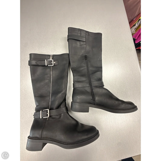 Boots Mid-calf Flats By Kelly And Katie In Black, Size: 9