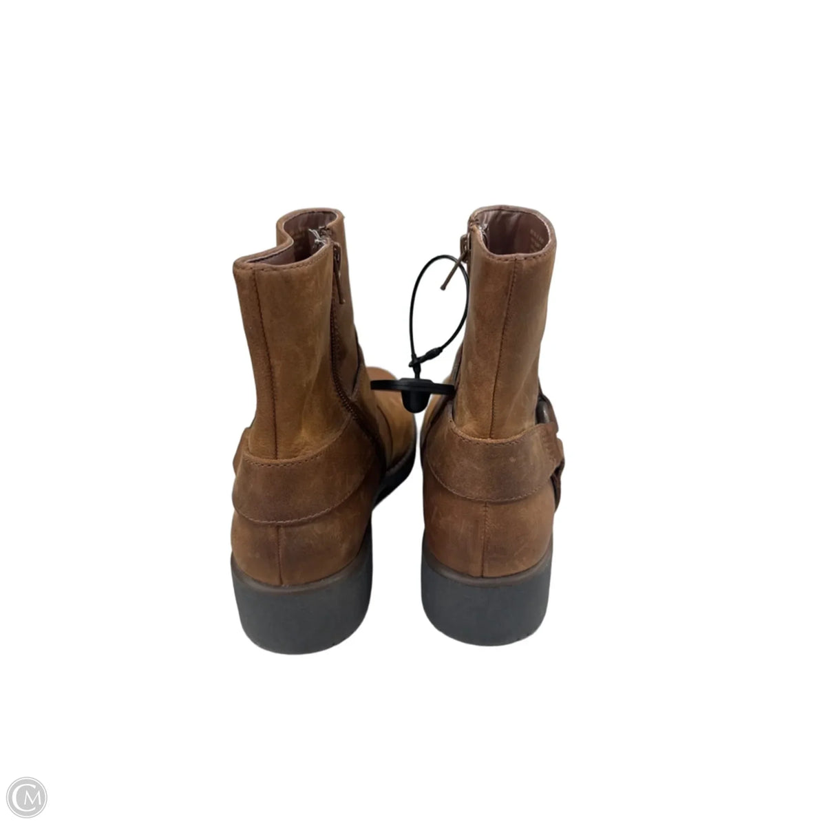 Boots Ankle Flats By Clarks In Brown, Size: 8.5