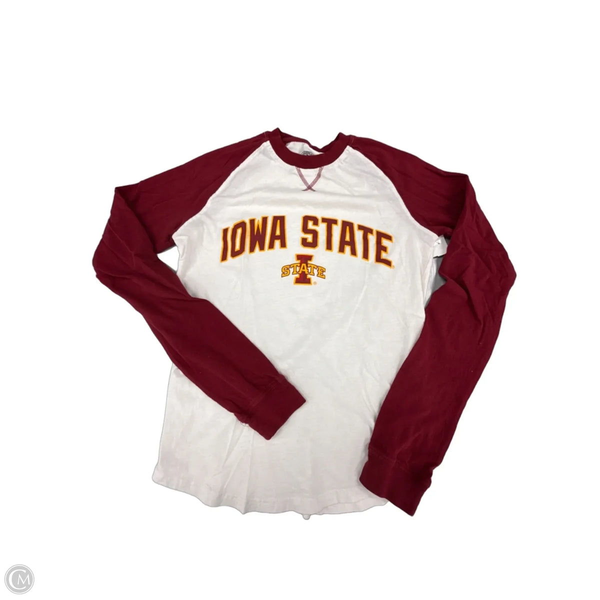 Top Long Sleeve By Cme In Red & White, Size: S