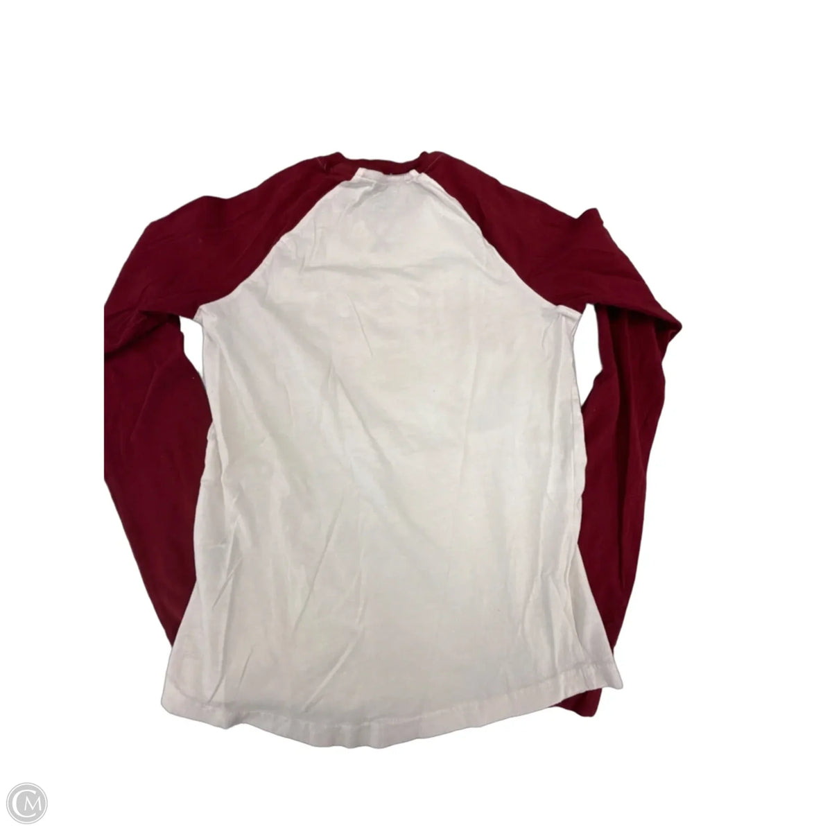 Top Long Sleeve By Cme In Red & White, Size: S
