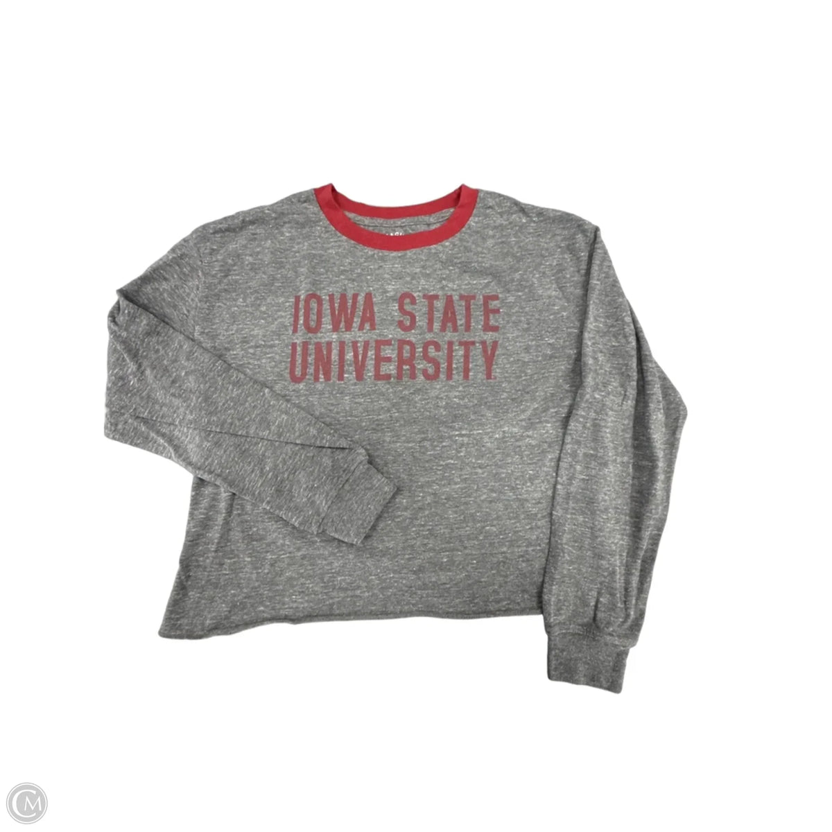 Top Long Sleeve By Cme In Grey, Size: M