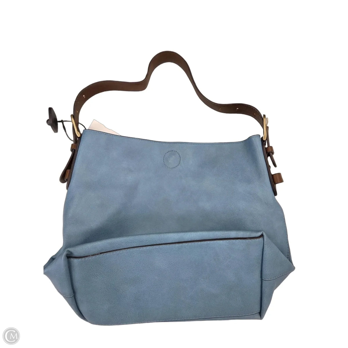 Handbag Leather By Joy, Size: Medium