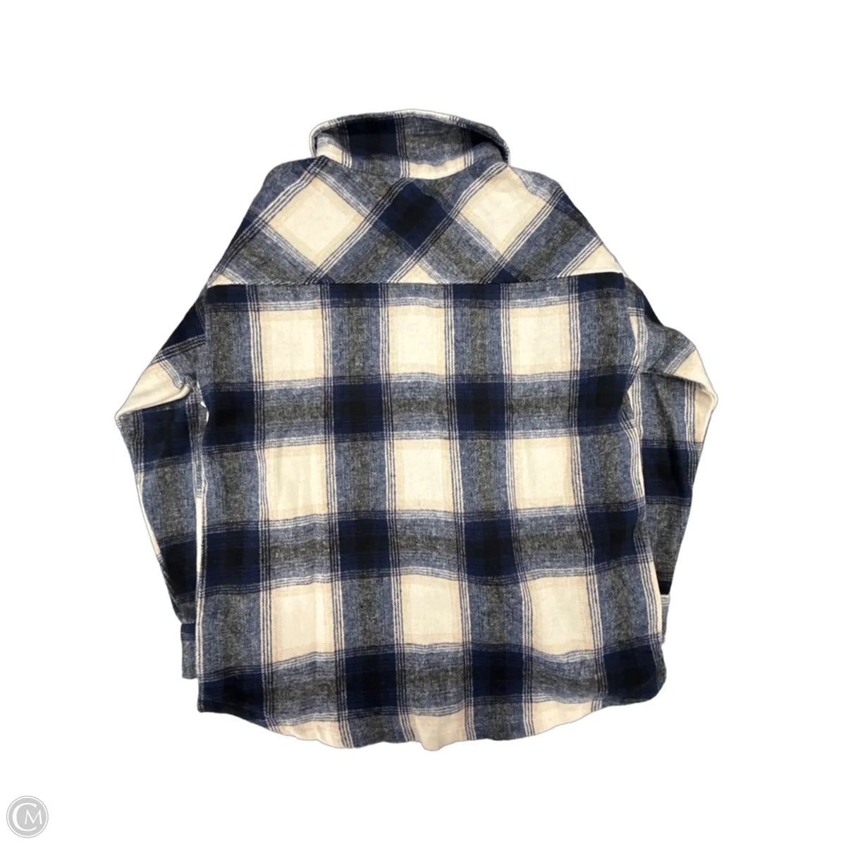 Jacket Shirt By Zenana In Plaid Pattern, Size: S