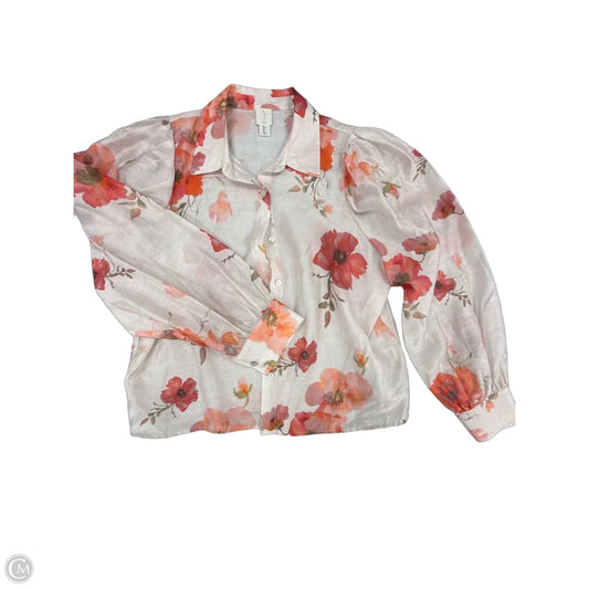 Top Long Sleeve By Joie In Floral Print, Size: L