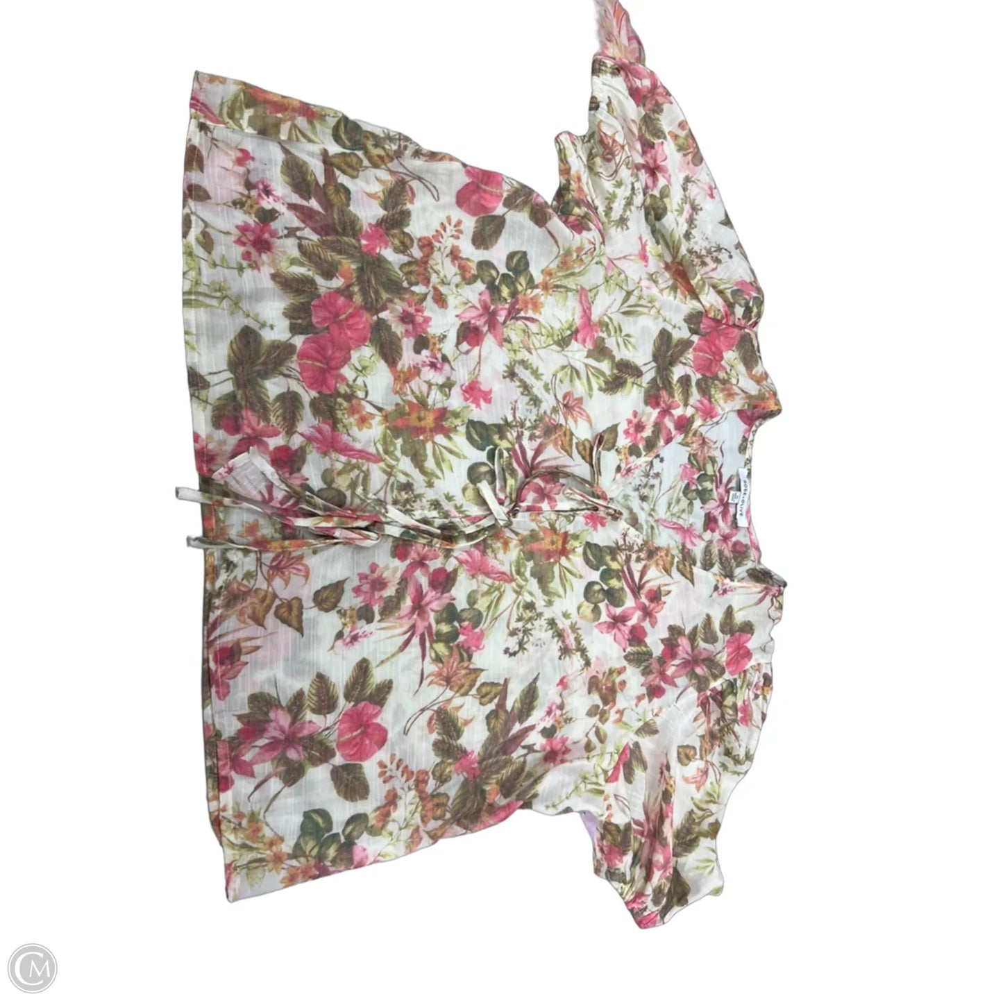 Blouse Short Sleeve By Rose And Olive In Pink & Tan, Size: Xl