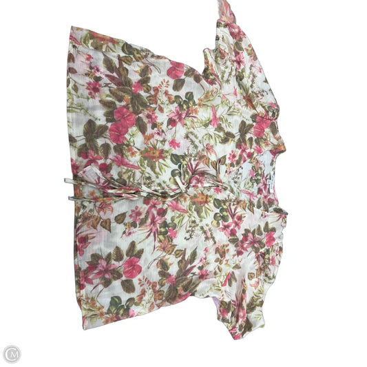 Blouse Short Sleeve By Rose And Olive In Pink & Tan, Size: Xl
