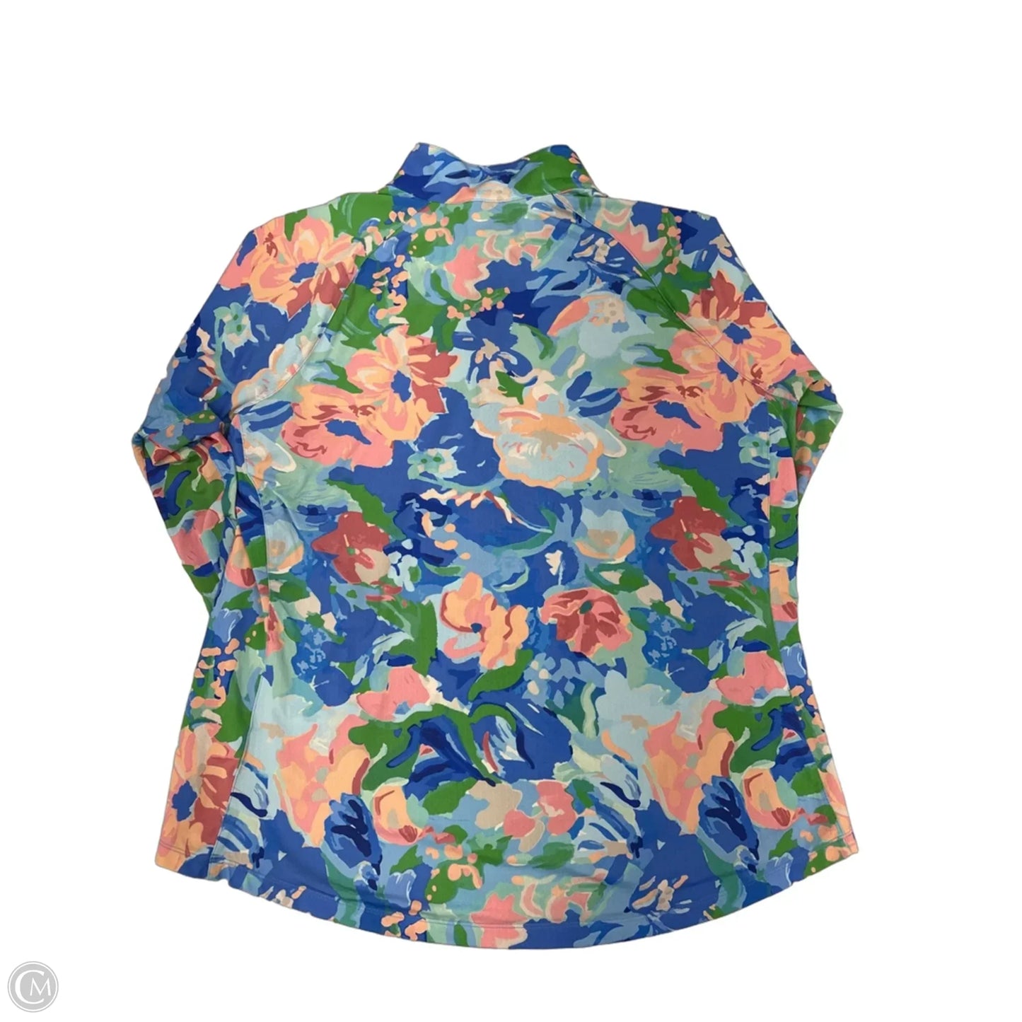 Top Long Sleeve By Walter Hagen In Blue & Pink, Size: Xxl