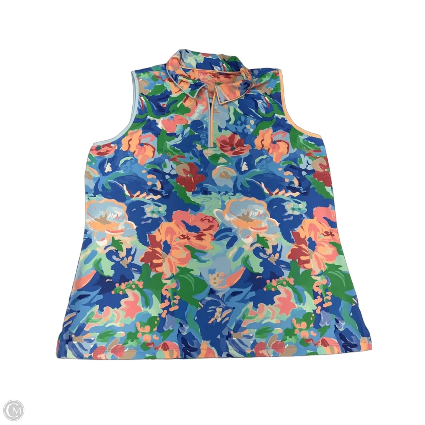 Tank Top By Walter Hagen In Blue & Pink, Size: Xxl