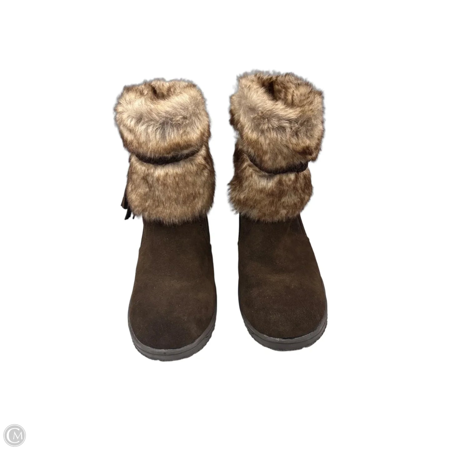 Boots Snow By Minnetonka In Brown, Size: 8