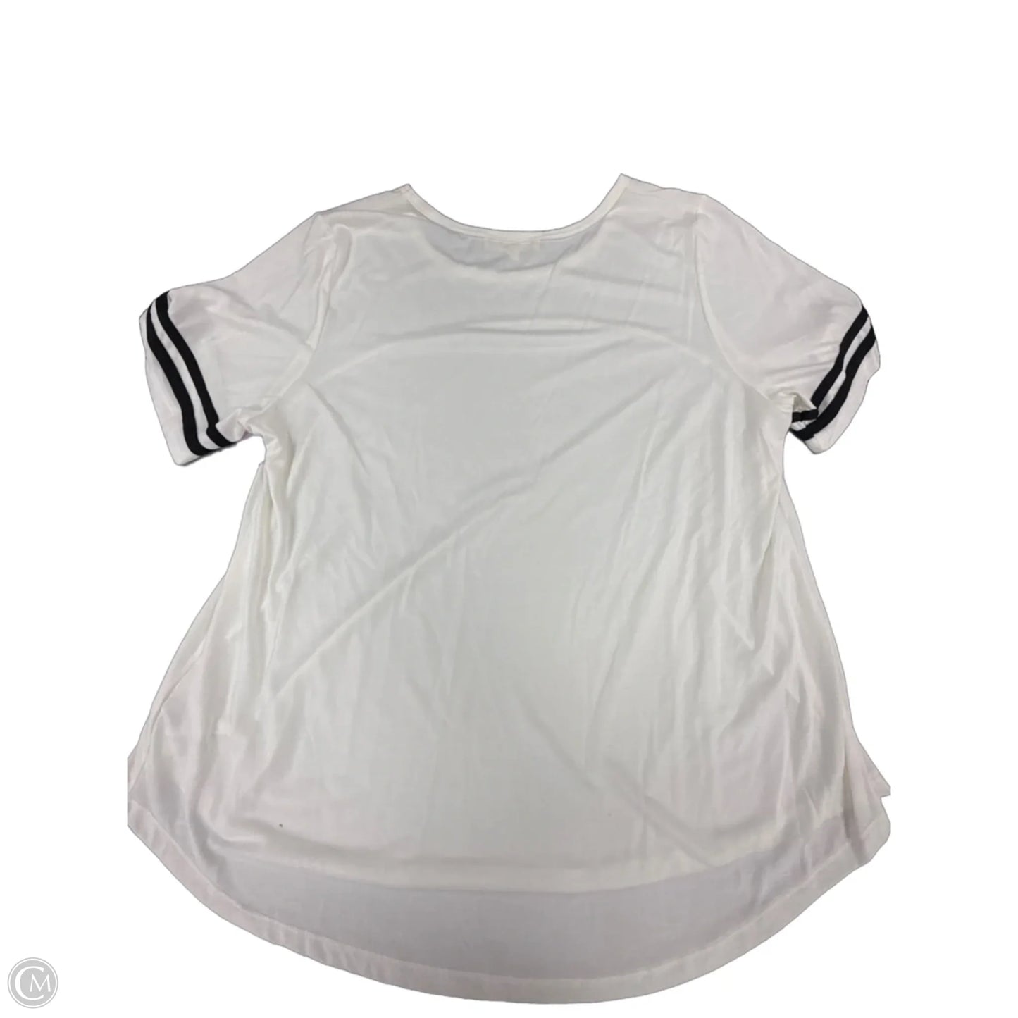 Top Short Sleeve By No Comment In Cream, Size: 2x