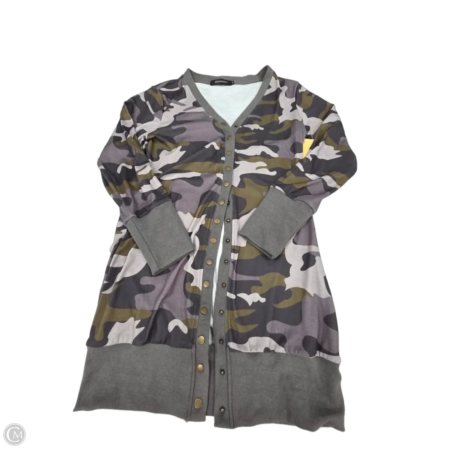 Cardigan By Merokeety In Camouflage Print, Size: M