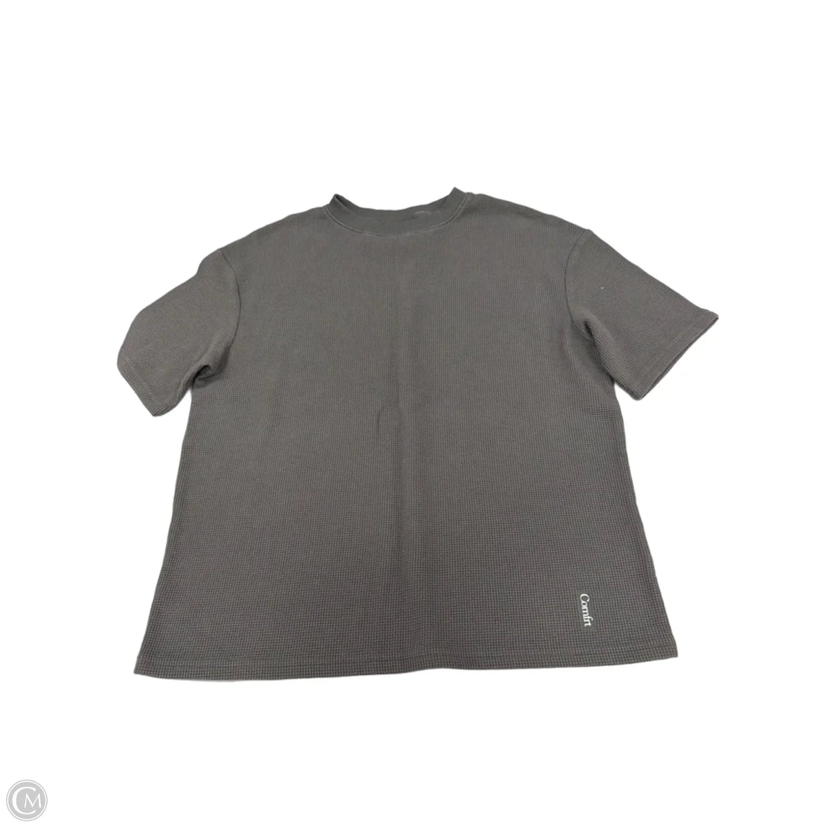 Top Short Sleeve By Comfrt In Grey, Size: S