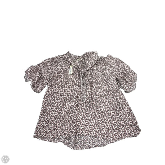 Top Short Sleeve By Max Studio In Mauve, Size: S