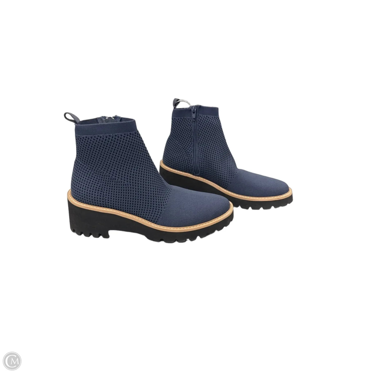 Boots Ankle Flats By Vaneli In Blue, Size: 9
