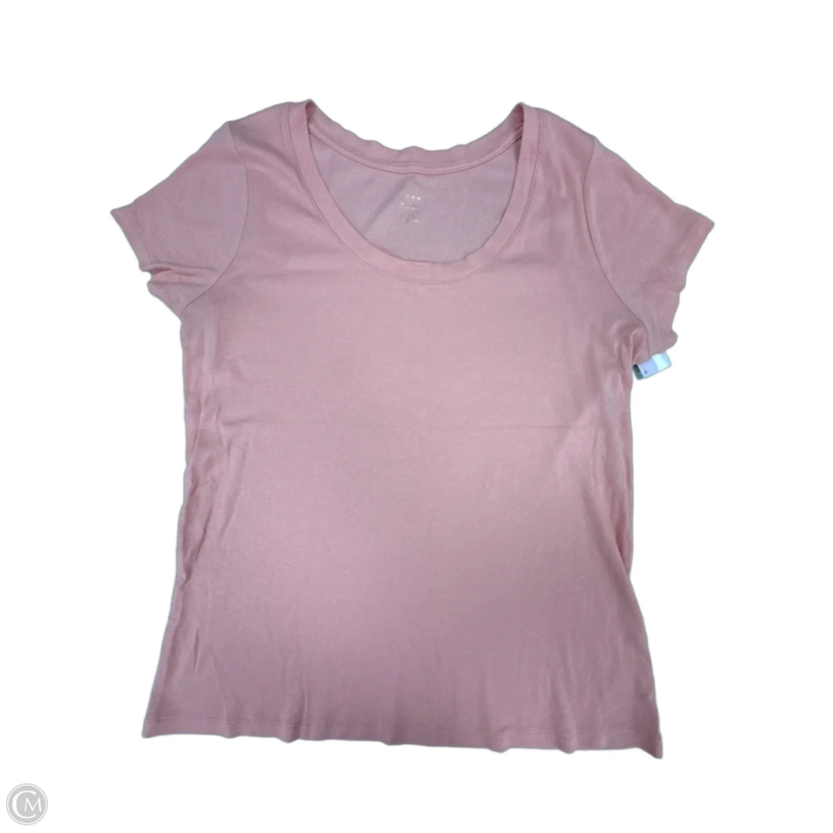 Top Short Sleeve Basic By A New Day In Pink, Size: 1x