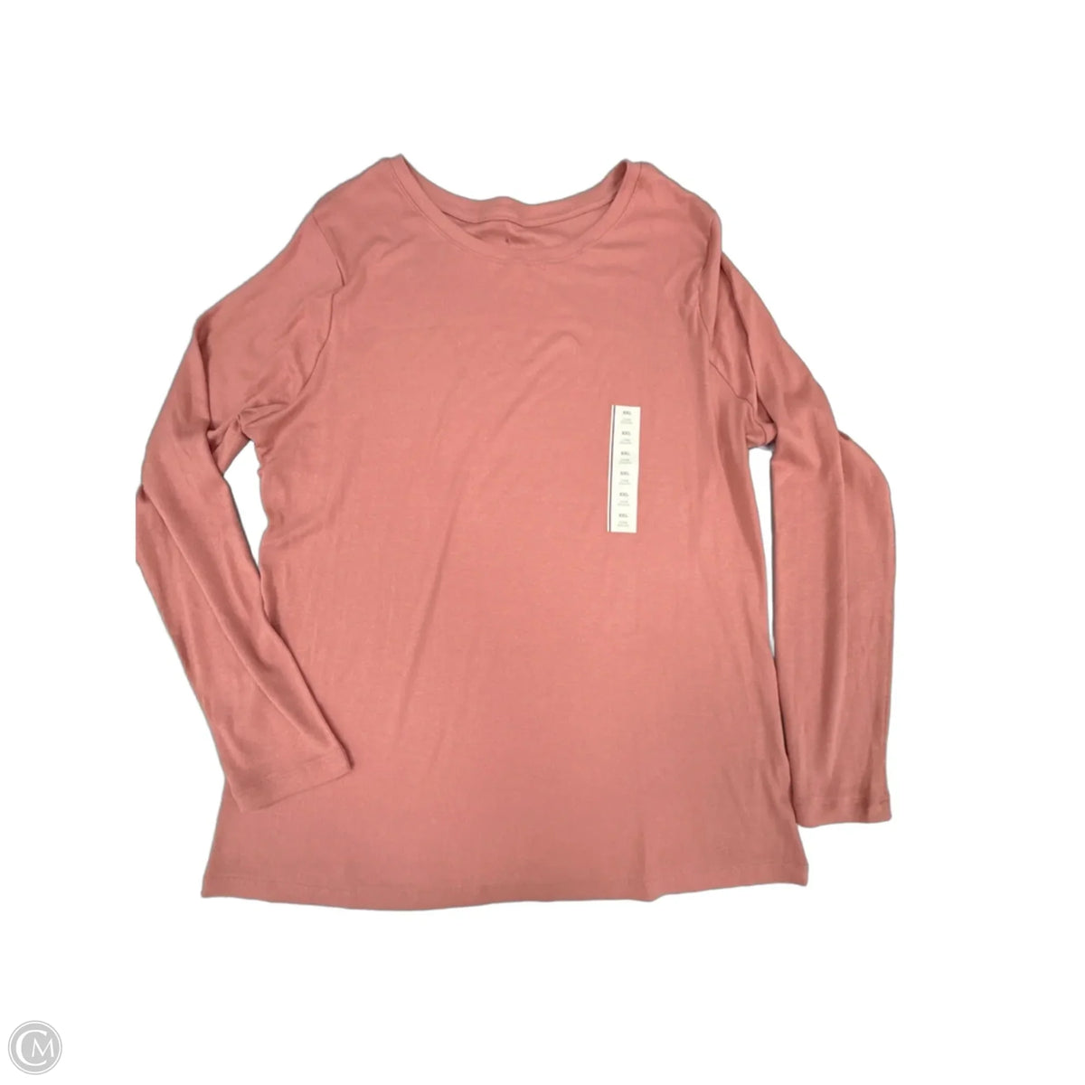 Top Long Sleeve Basic By A New Day In Pink, Size: Xxl