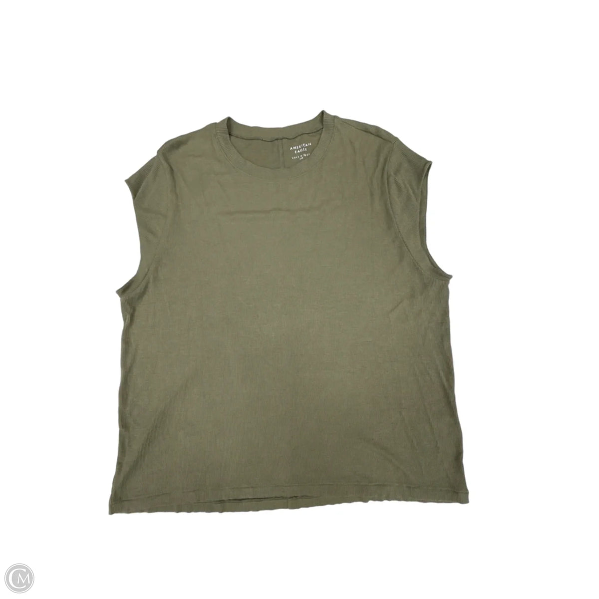 Top Short Sleeve Basic By American Eagle In Green, Size: Xl
