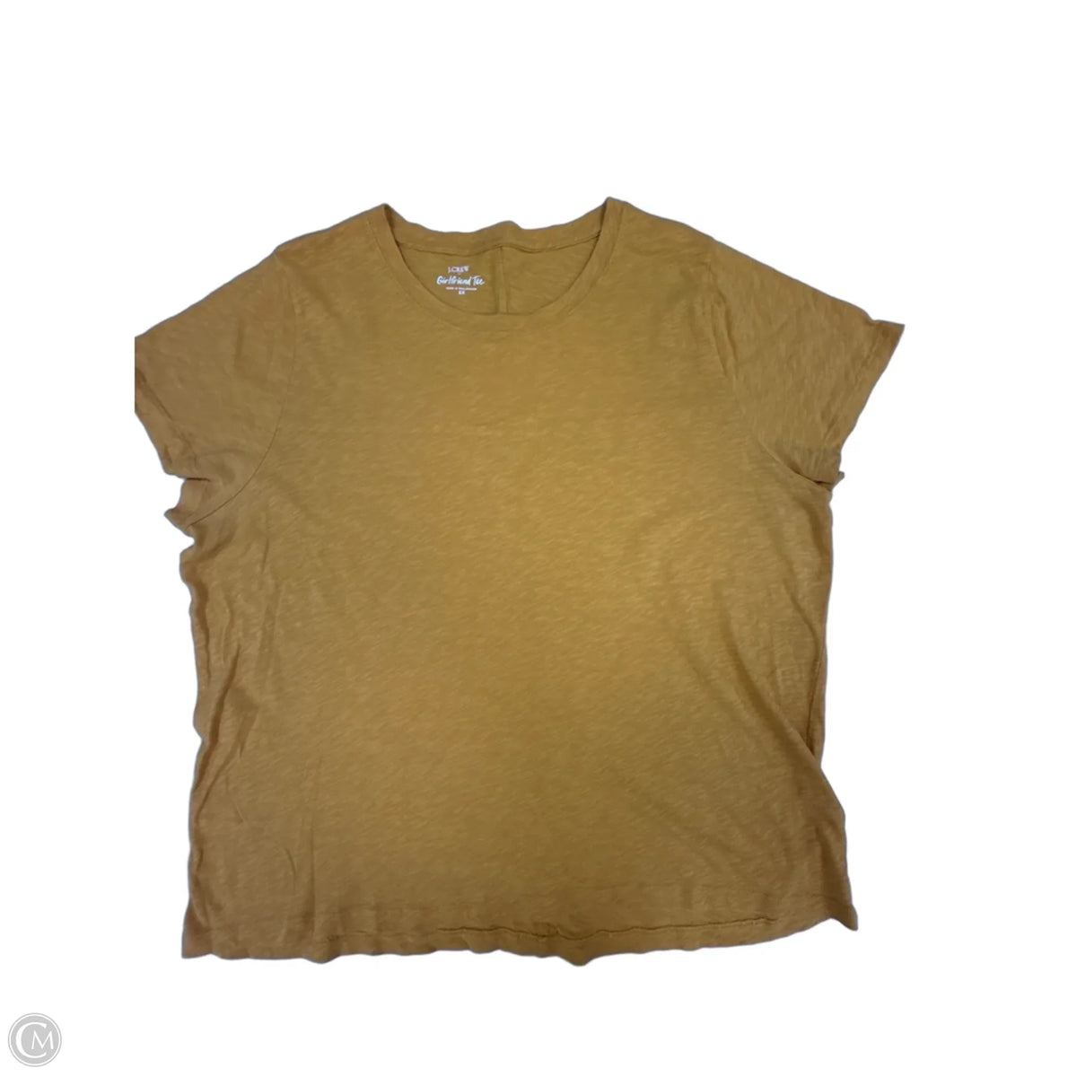 Top Short Sleeve Basic By J. Crew In Yellow, Size: 2x