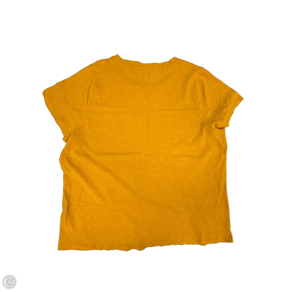 Top Short Sleeve Basic By J. Crew In Yellow, Size: 2x