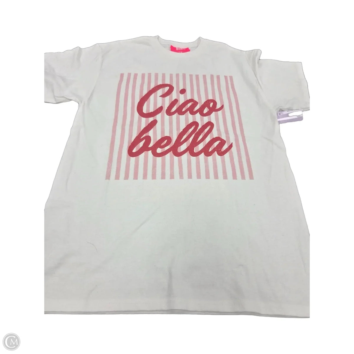 Top Short Sleeve By Cme In White, Size: S