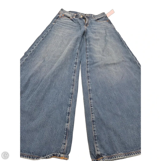 Jeans Wide Leg By American Eagle In Blue Denim, Size: 2