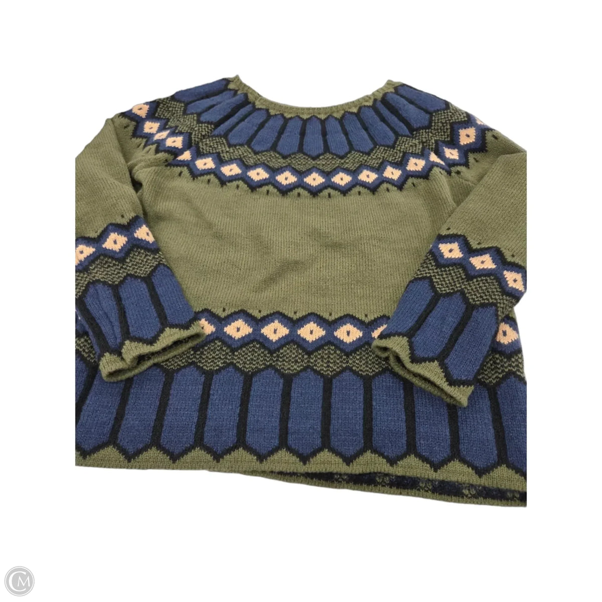 Sweater By Cme In Blue & Green, Size: L