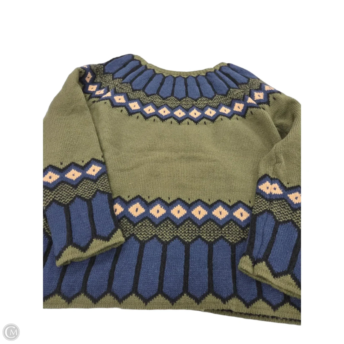 Sweater By Cme In Blue & Green, Size: L