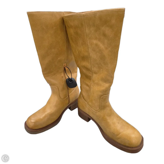 Boots Mid-calf Flats By Dream Pairs In Tan, Size: 8.5