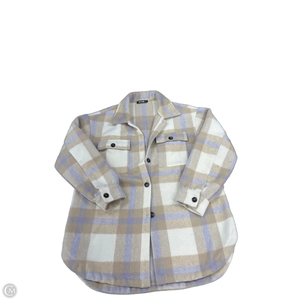 Jacket Fleece By Btfbm In Plaid Pattern, Size: M