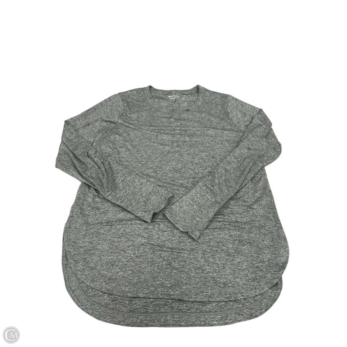 Athletic Top Long Sleeve Collar By Athleta In Green, Size: L