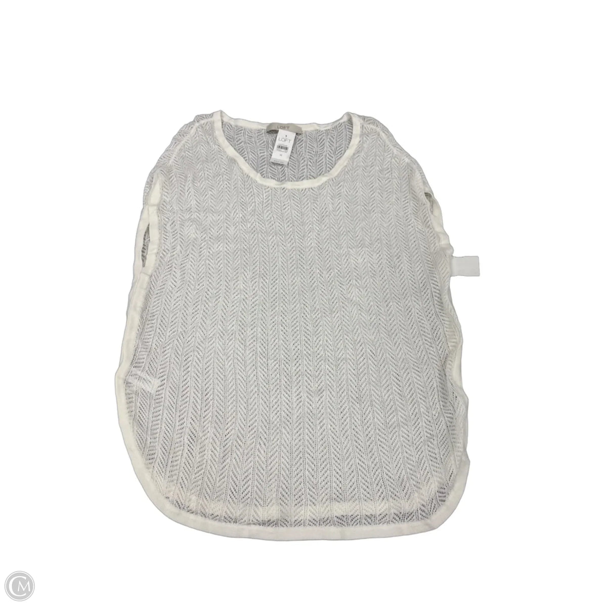 Top Short Sleeve By Loft In White, Size: M