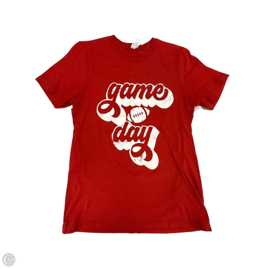 Top Short Sleeve Basic By Bella + Canvas In Red, Size: M
