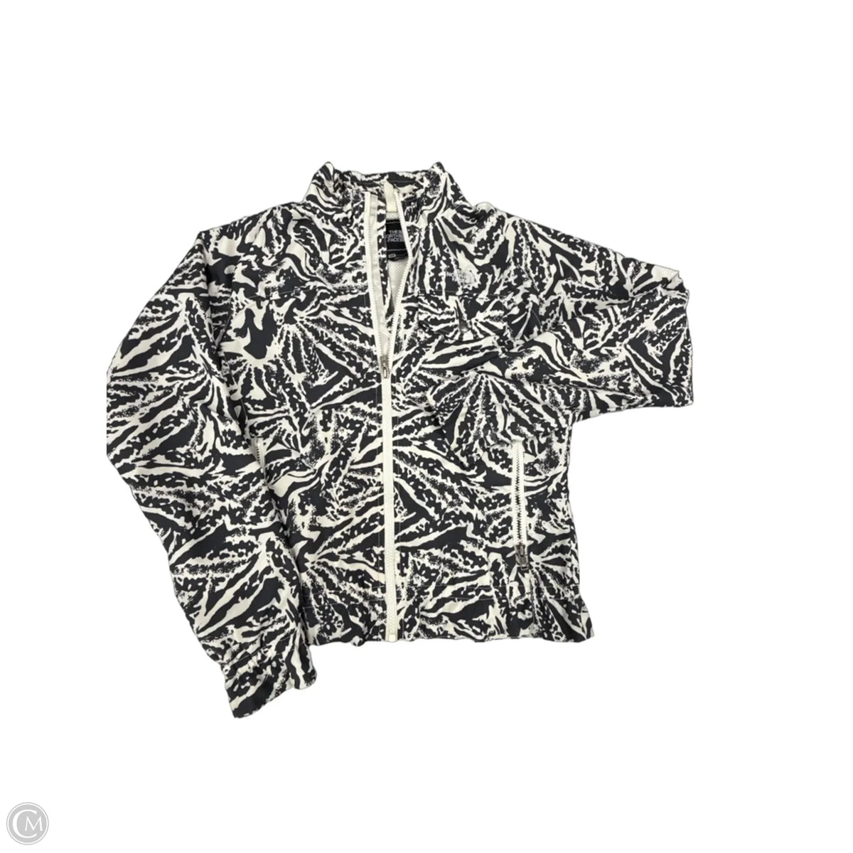 Jacket Windbreaker By The North Face In Grey & White, Size: M