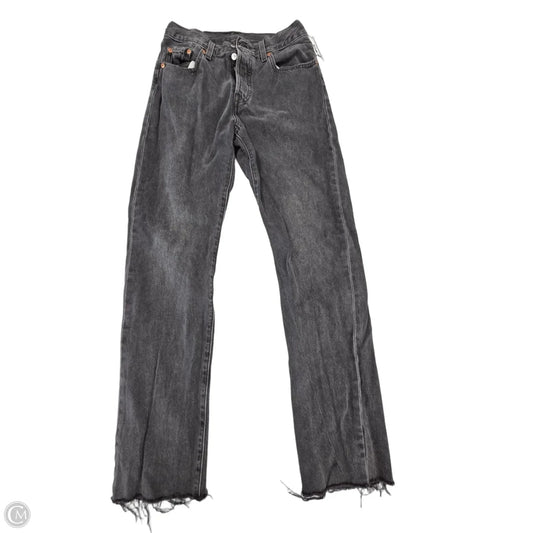 Jeans Straight By Levis In Black Denim, Size: 4