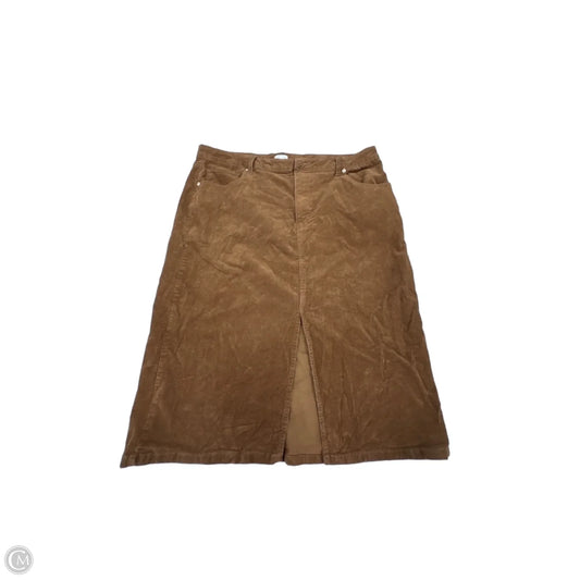 Skirt Midi By Time And Tru In Brown, Size: 1x