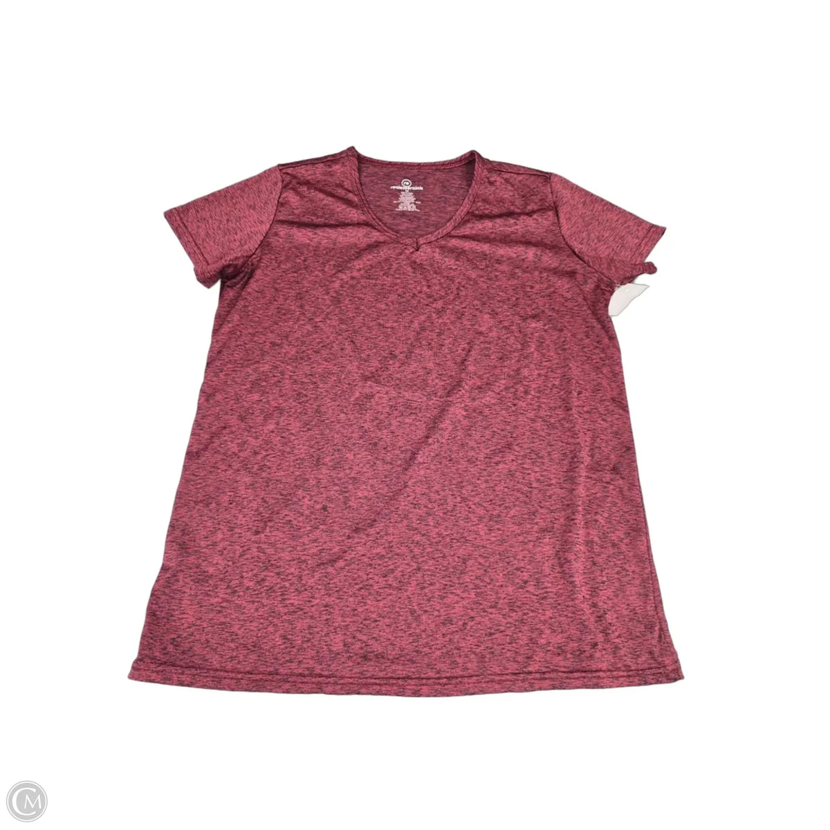 Athletic Top Short Sleeve By Real Essentials In Red, Size: M