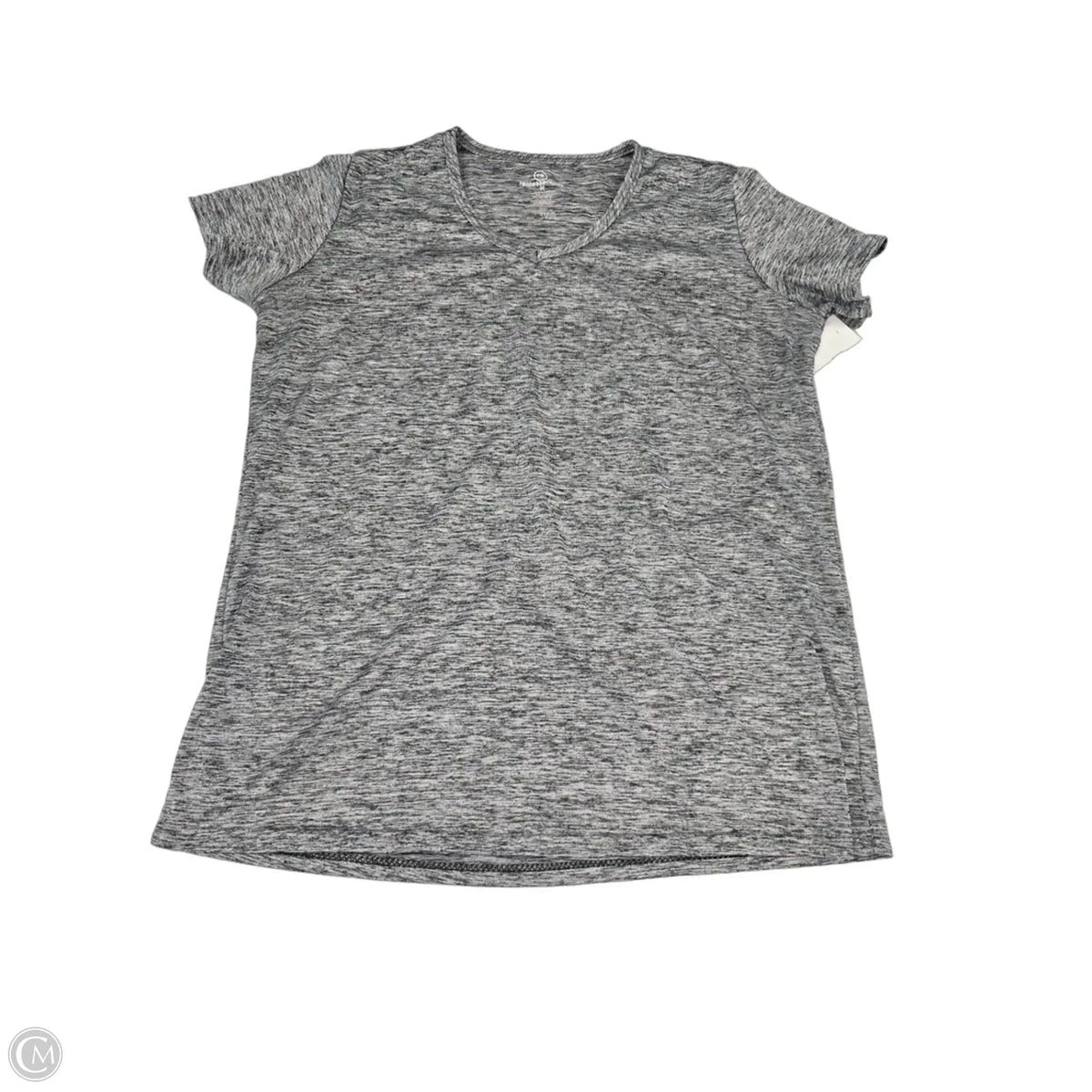 Athletic Top Short Sleeve By Real Essentials In Grey, Size: M