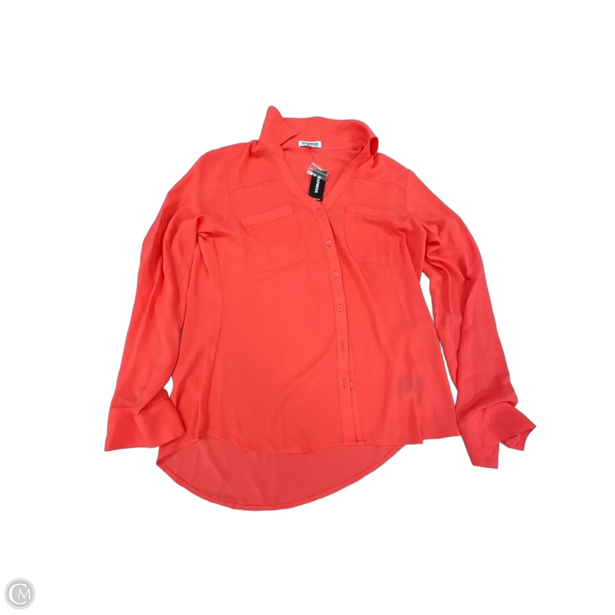Top Long Sleeve By Express In Coral, Size: S