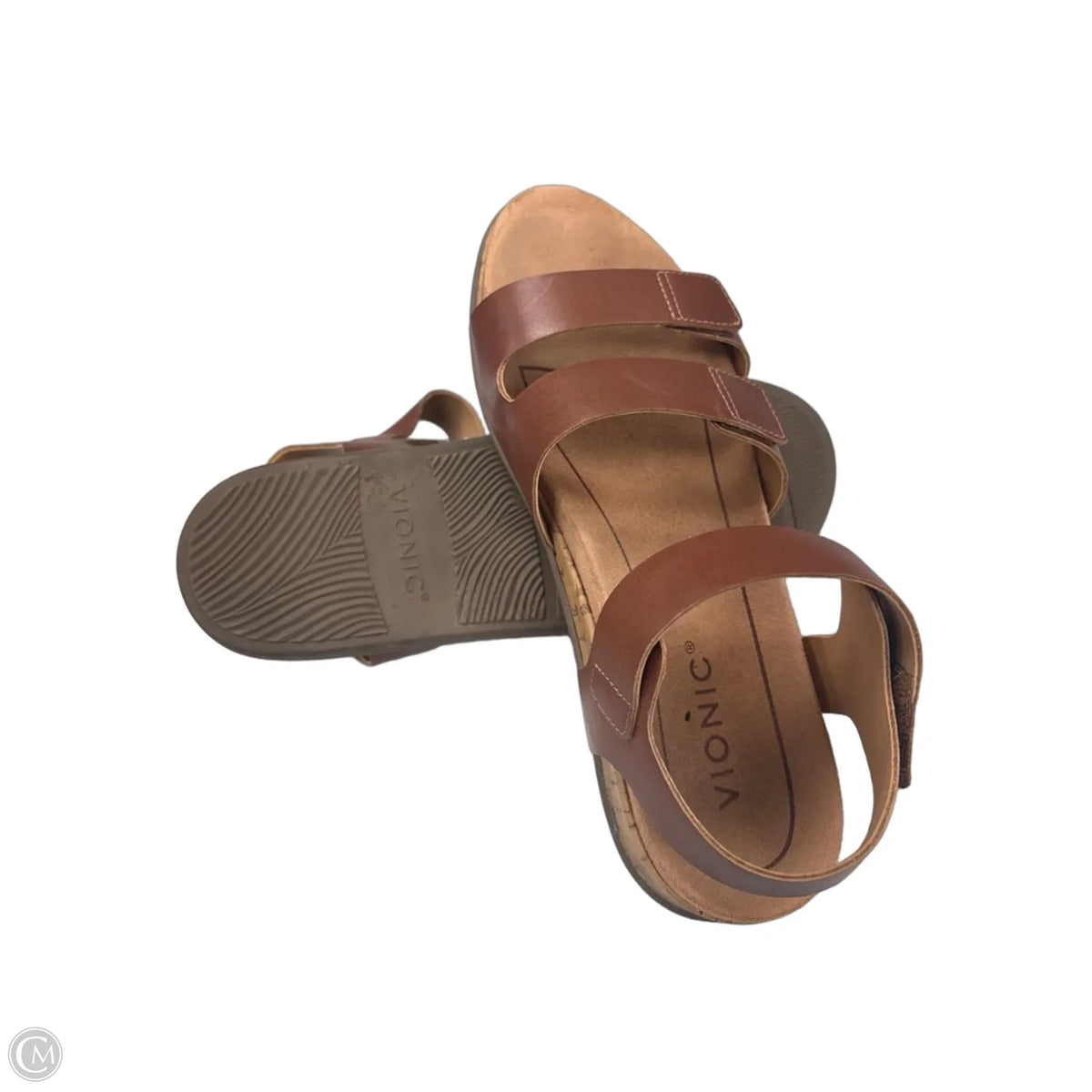Sandals Flats By Vionic In Brown, Size: 7