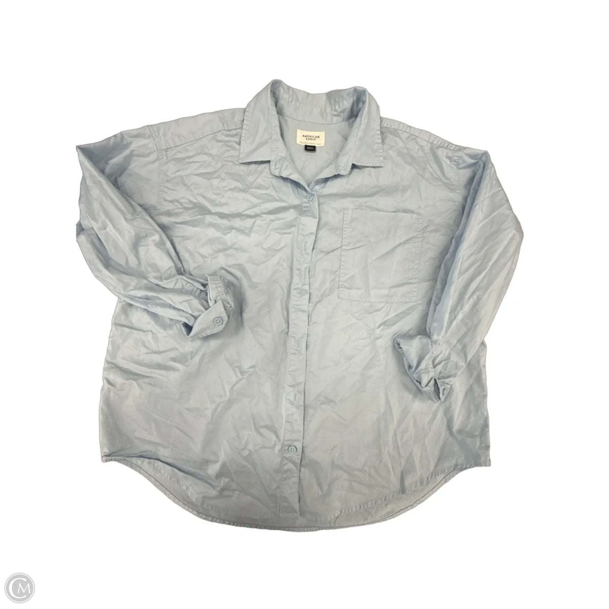 Top Long Sleeve By American Eagle In Blue, Size: M