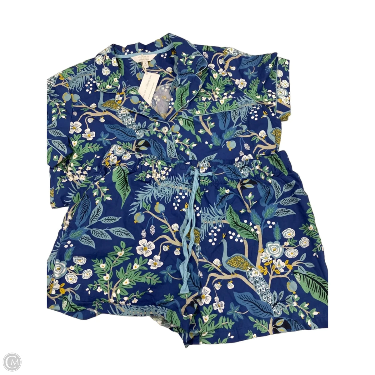 Top 2pc Short Sleeve By Cmc In Blue, Size: M