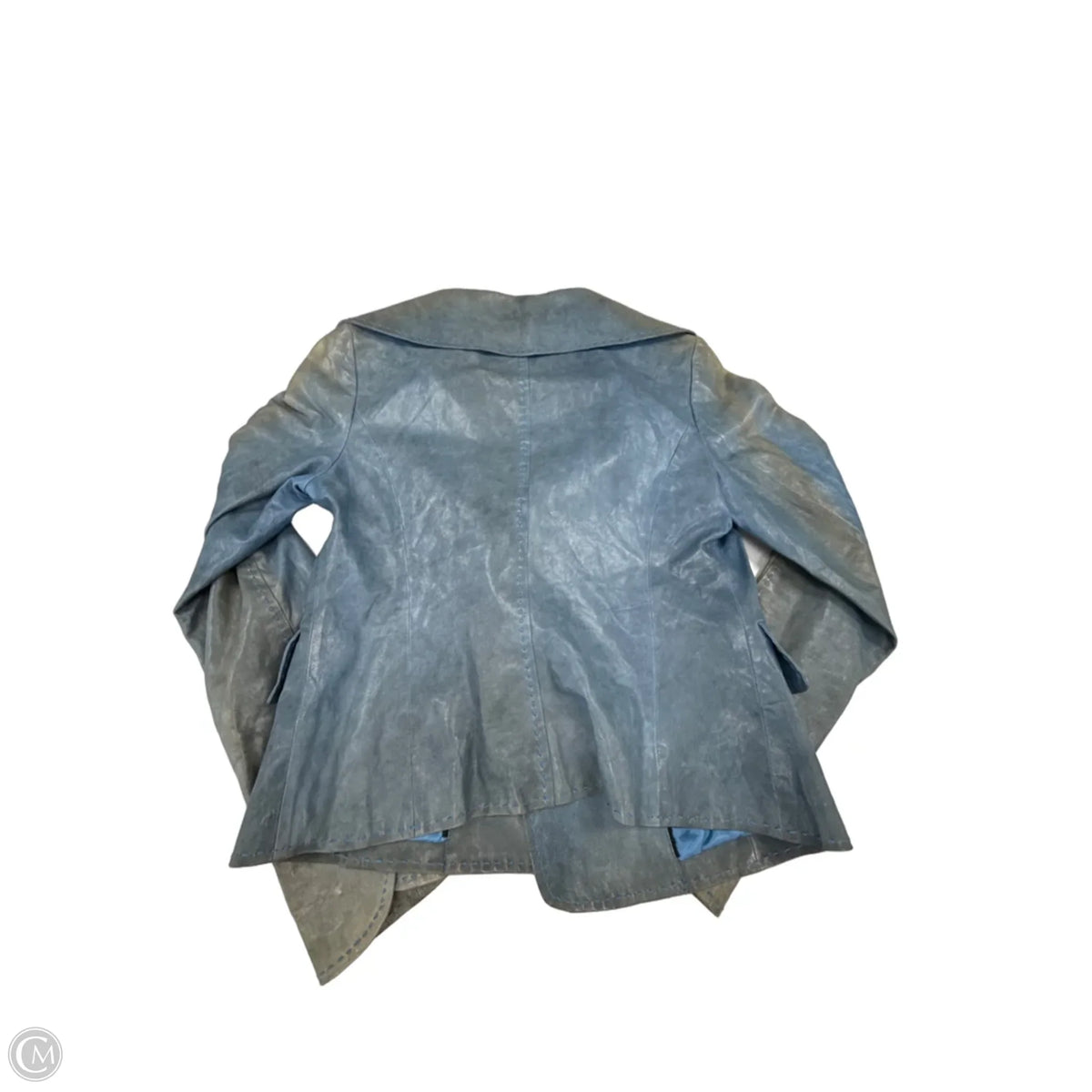 Jacket Leather By Cme In Blue & Brown, Size: M