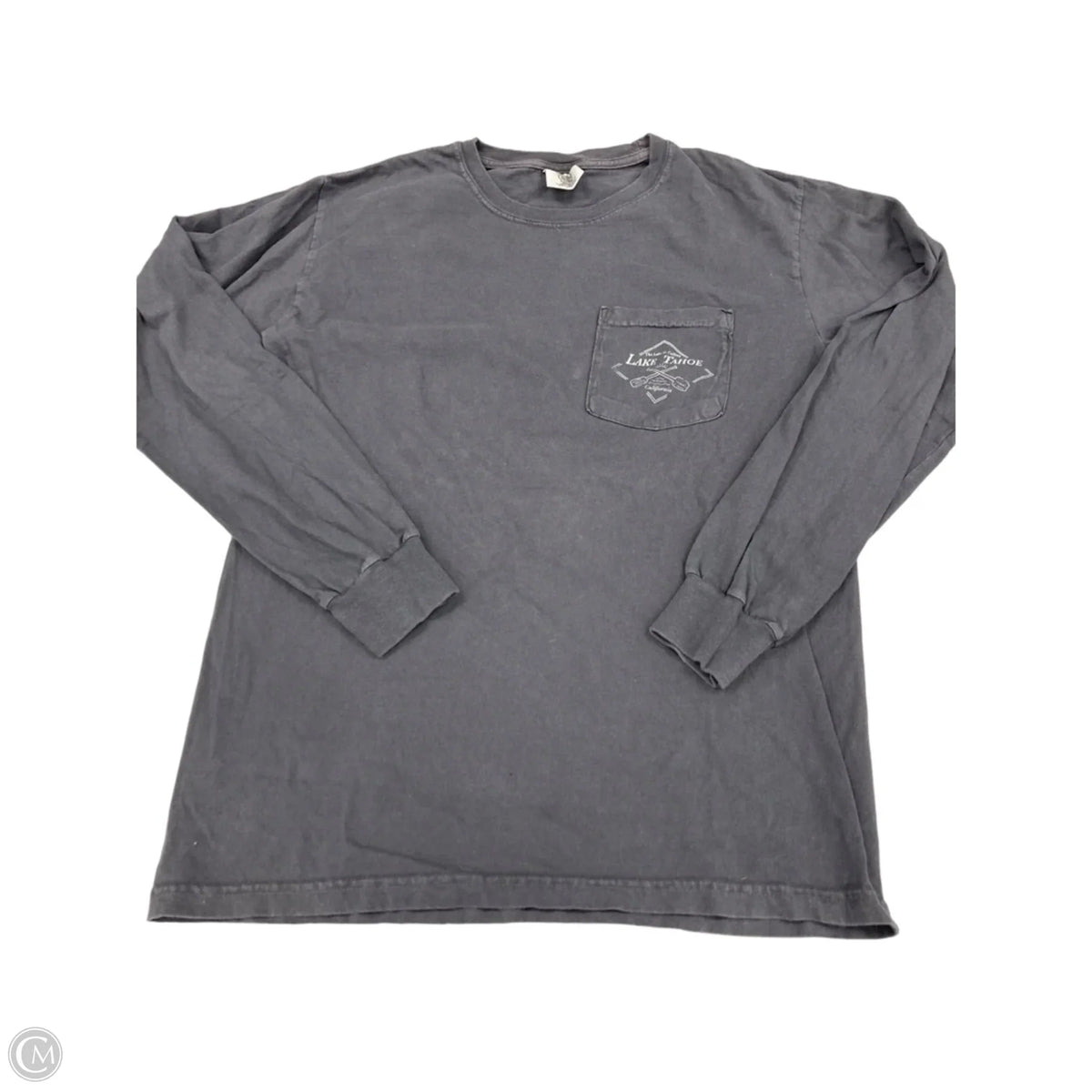 Top Long Sleeve Basic By Comfort Colors In Grey, Size: S