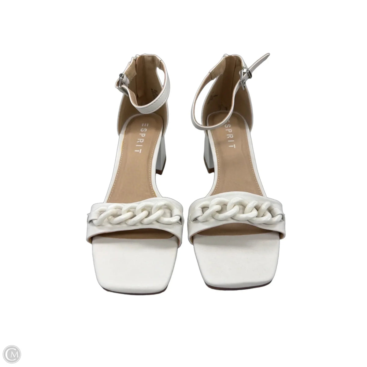 Sandals Heels Block By Esprit In White, Size: 9