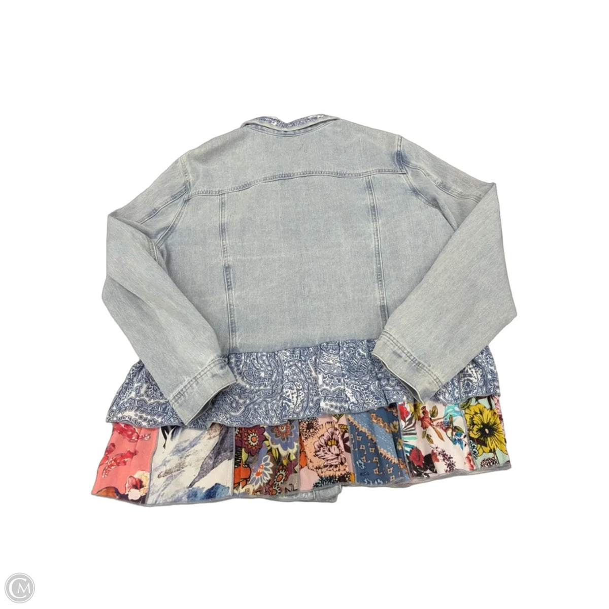 Jacket Denim By John Mark In Blue Denim, Size: L