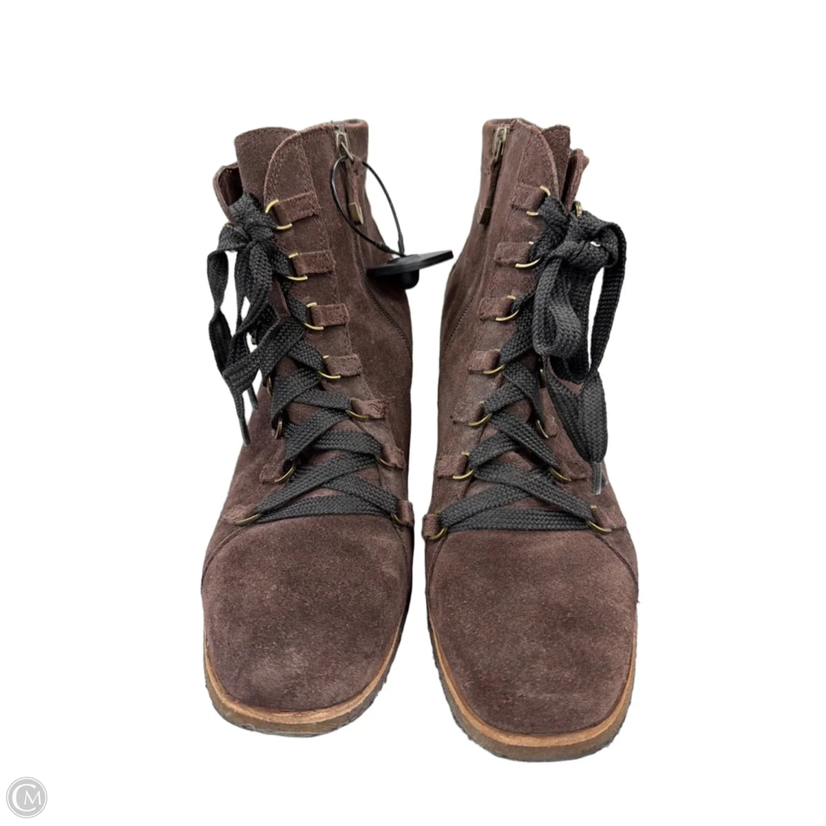 Boots Ankle Heels By Earth In Brown, Size: 11